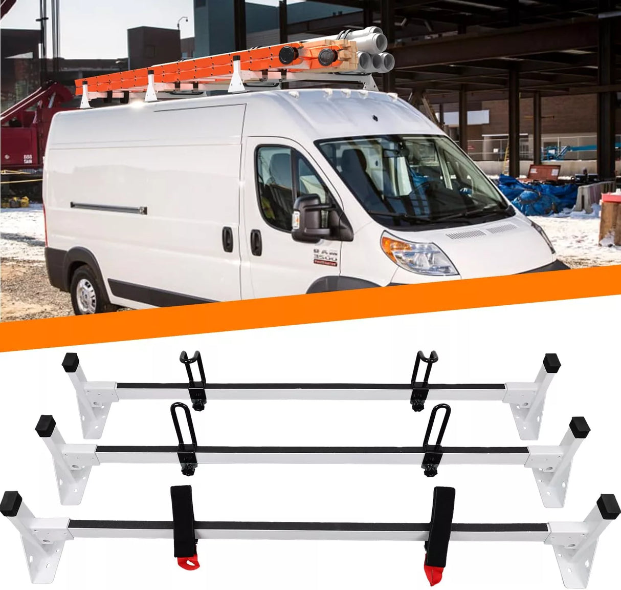 Melipron Van Roof Ladder Racks Fit for RAM ProMaster 2013-On-1