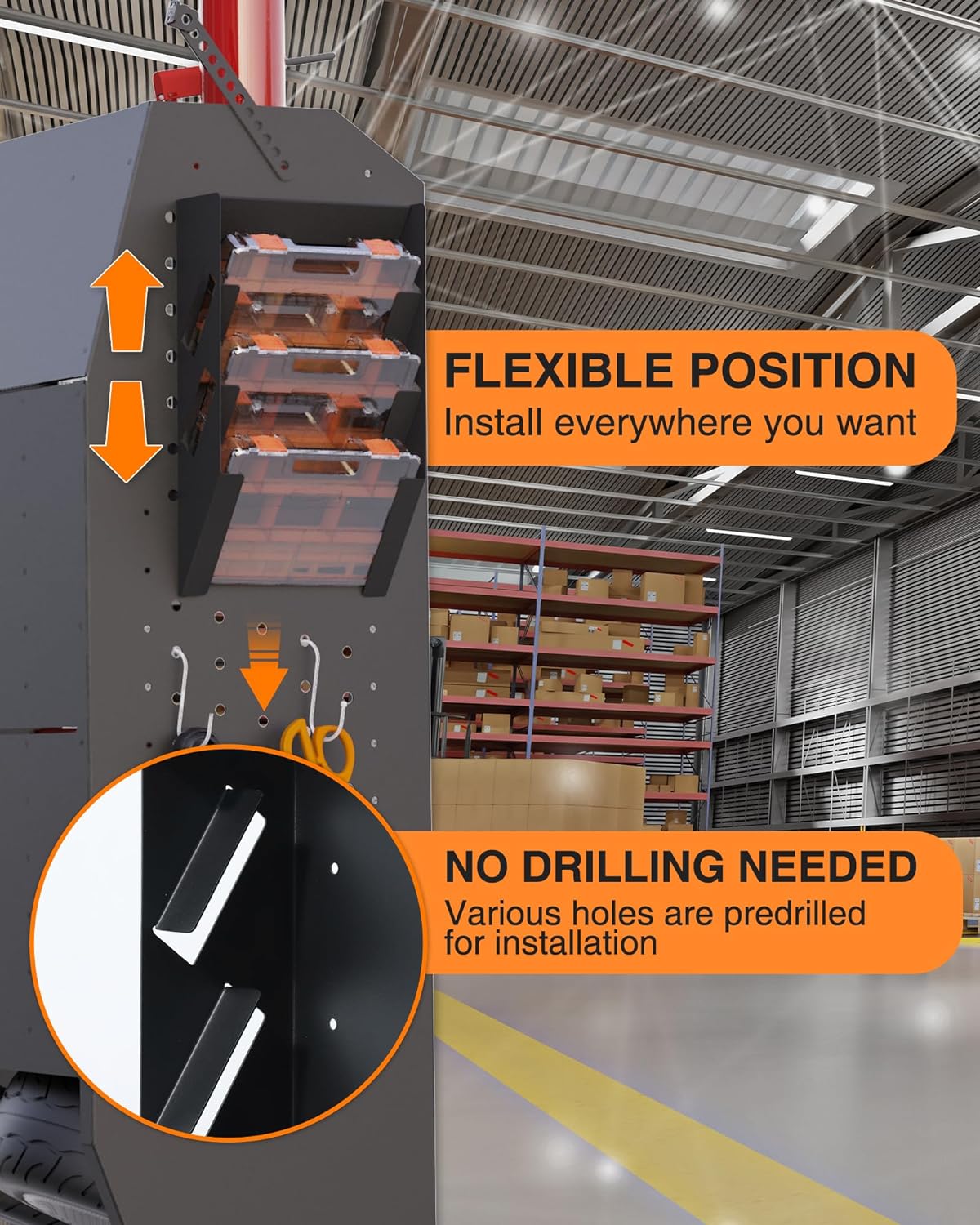 Hanging Tote Kit for Van with 3 Plastic Storage Boxes-8