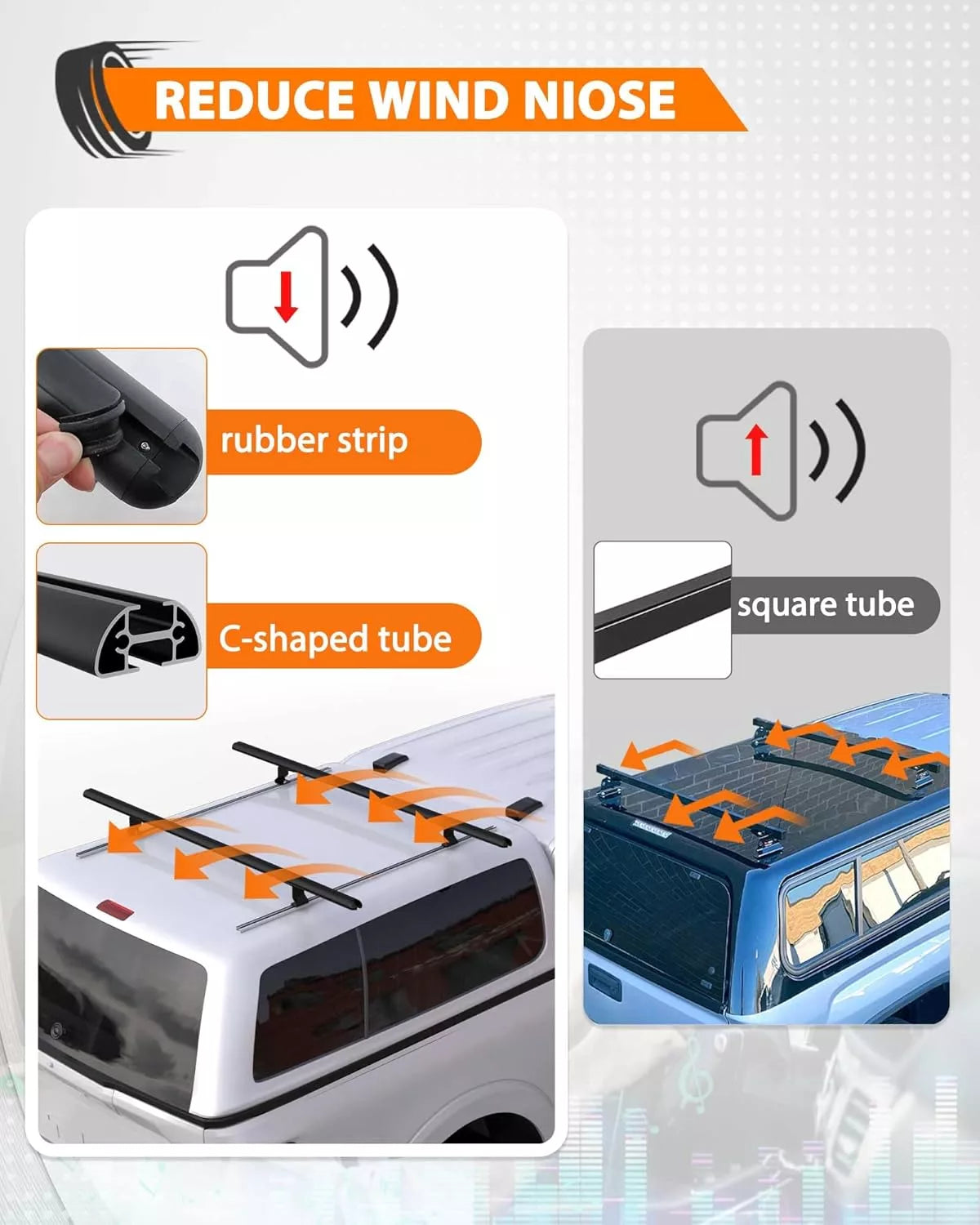 Melipron Aluminum Truck Topper Rack for Trailer Van Pickup-5