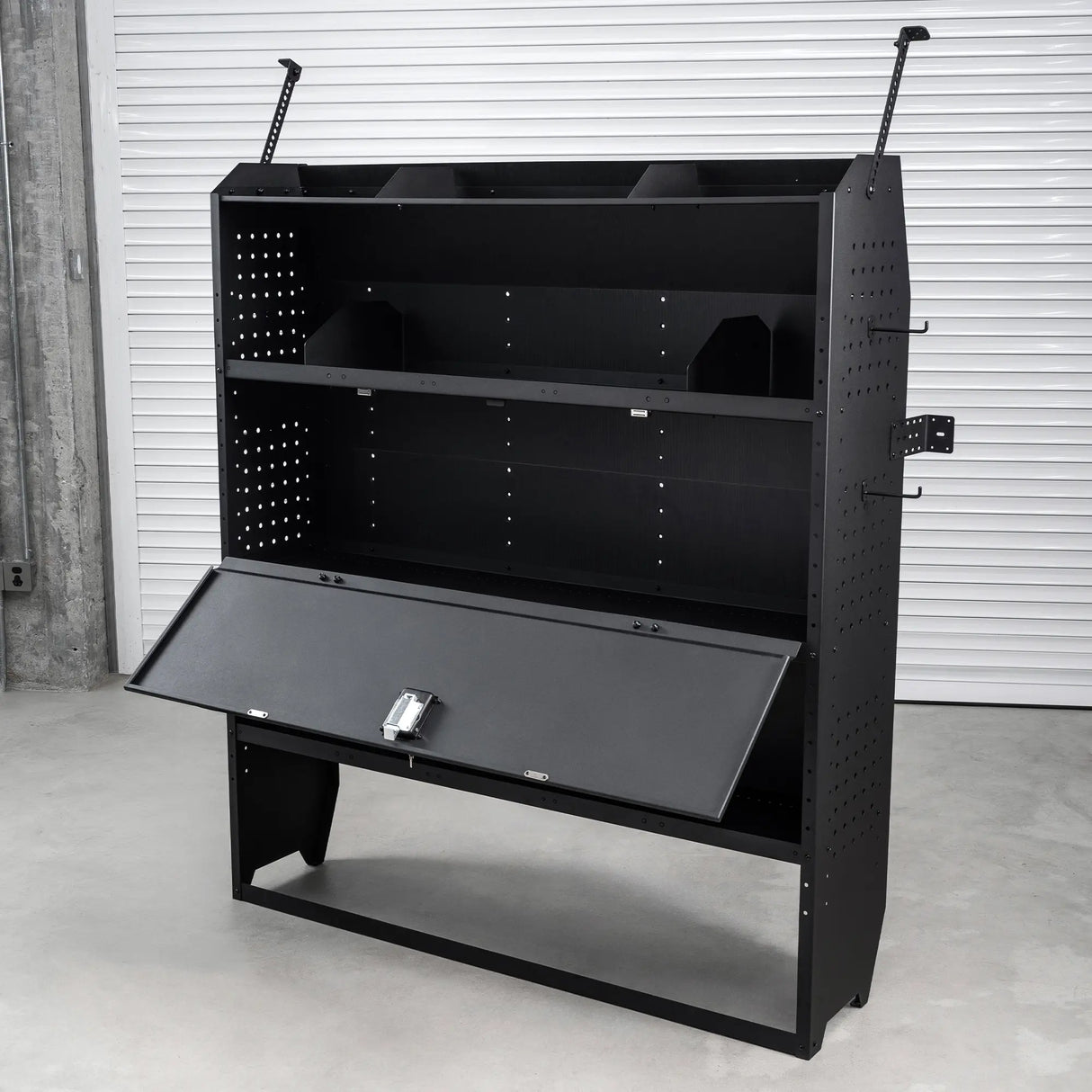 Melipron 46" H x 13" D Steel Cargo Van Shelving Storage with Door