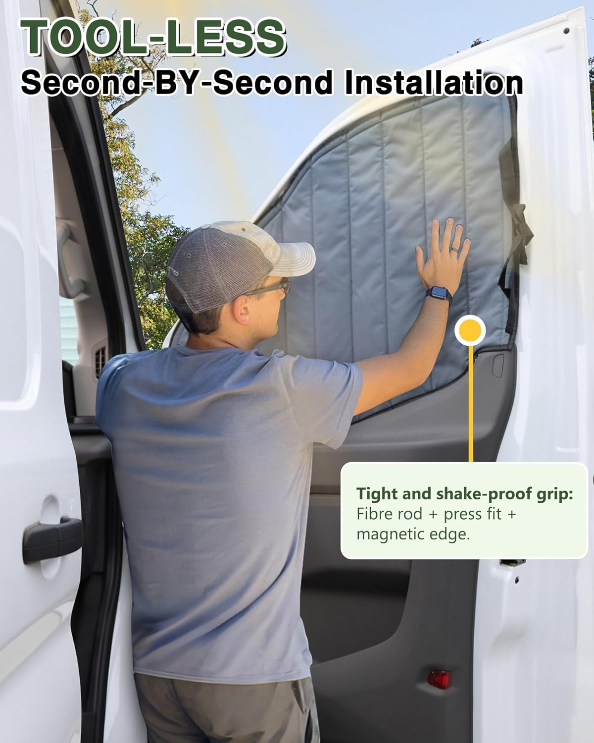 Insulated Blackout Van Window Covers for Ford Transit 150 250 350 - MELIPRON