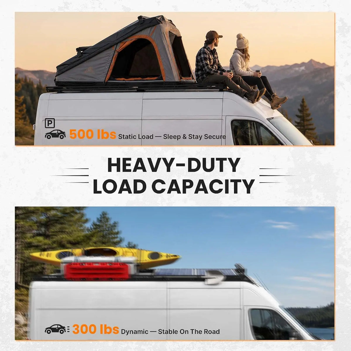 MELIPRON Aluminum Van Roof Rack for RAM ProMaster 159" WB EXT High Roof