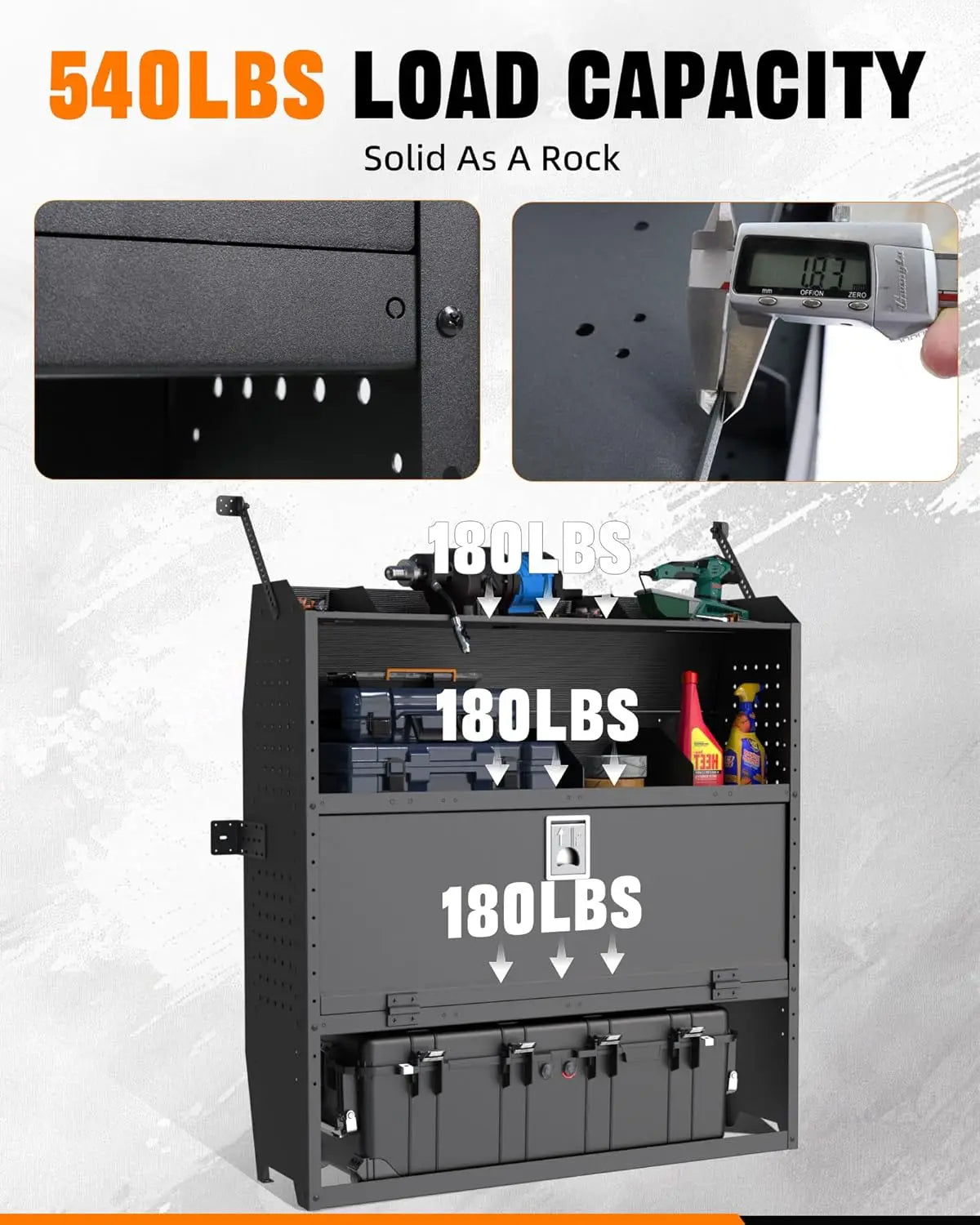 Cargo Van Shelves with Lockable Door Kits-6