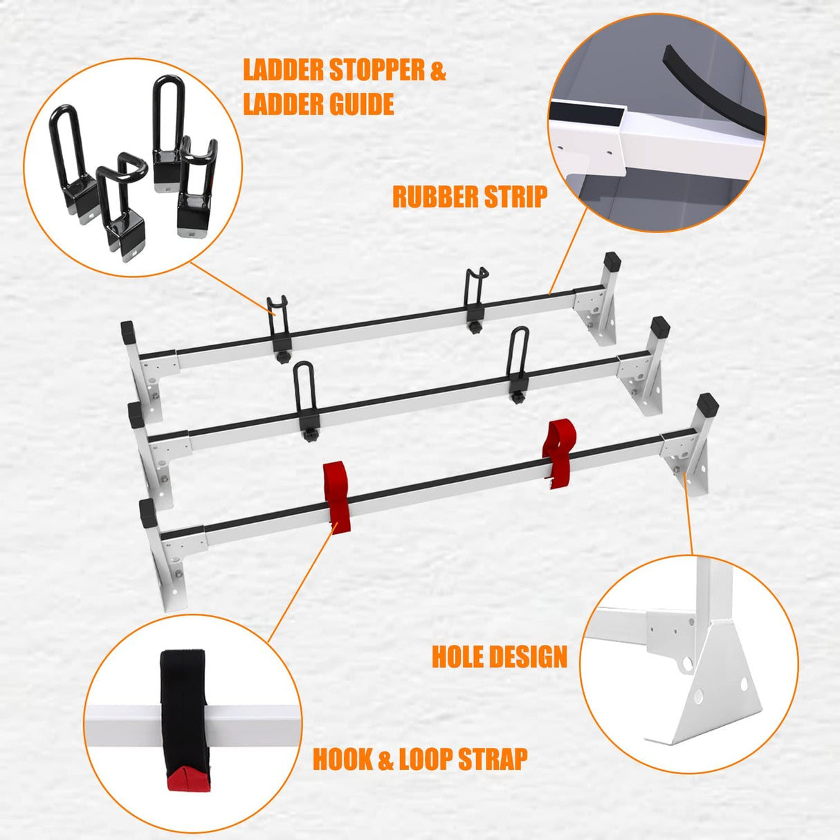 melipron ladder rack for van for ford transit connect-11