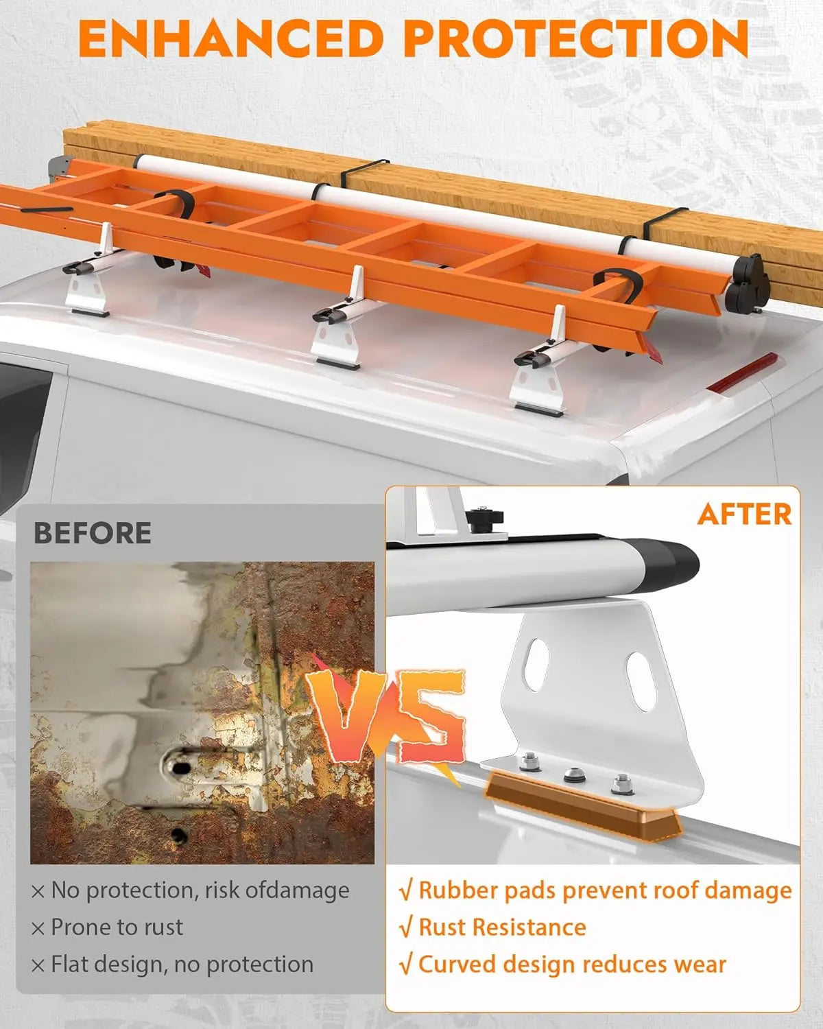 Aluminum Van Roof Rack Fit for Ford Transit, Ram Promaster, Nissan NV-9