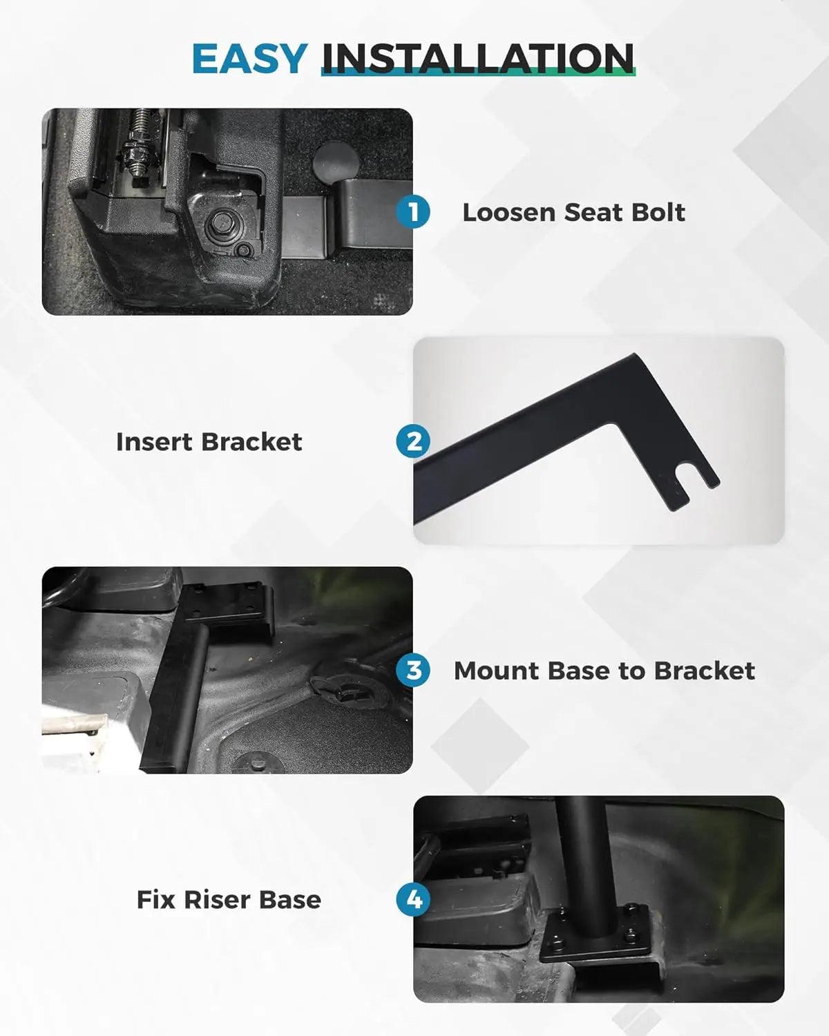 Aluminum Passenger Seat Laptop Mount for Ford Bronco - MELIPRON