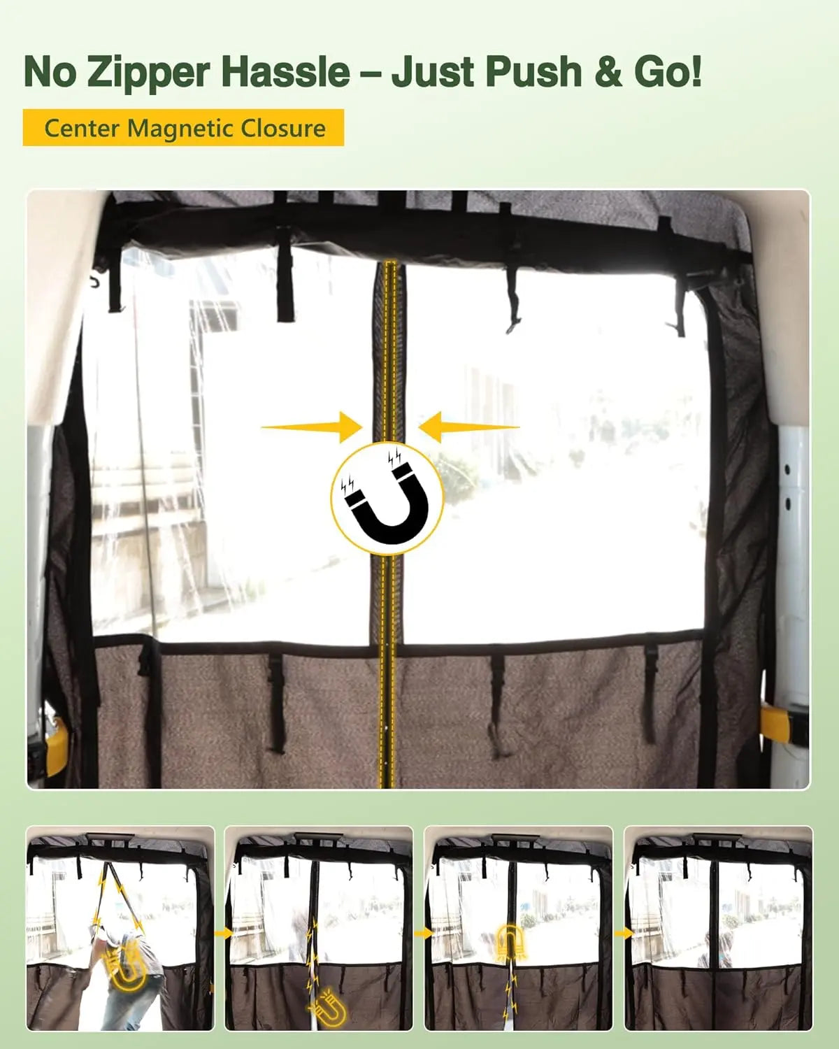 MELIPRON Van Bug Screen Fit for Mercedes-Benz Sprinter Rear Door High Roof 2007- On (VS30 & NCV3)