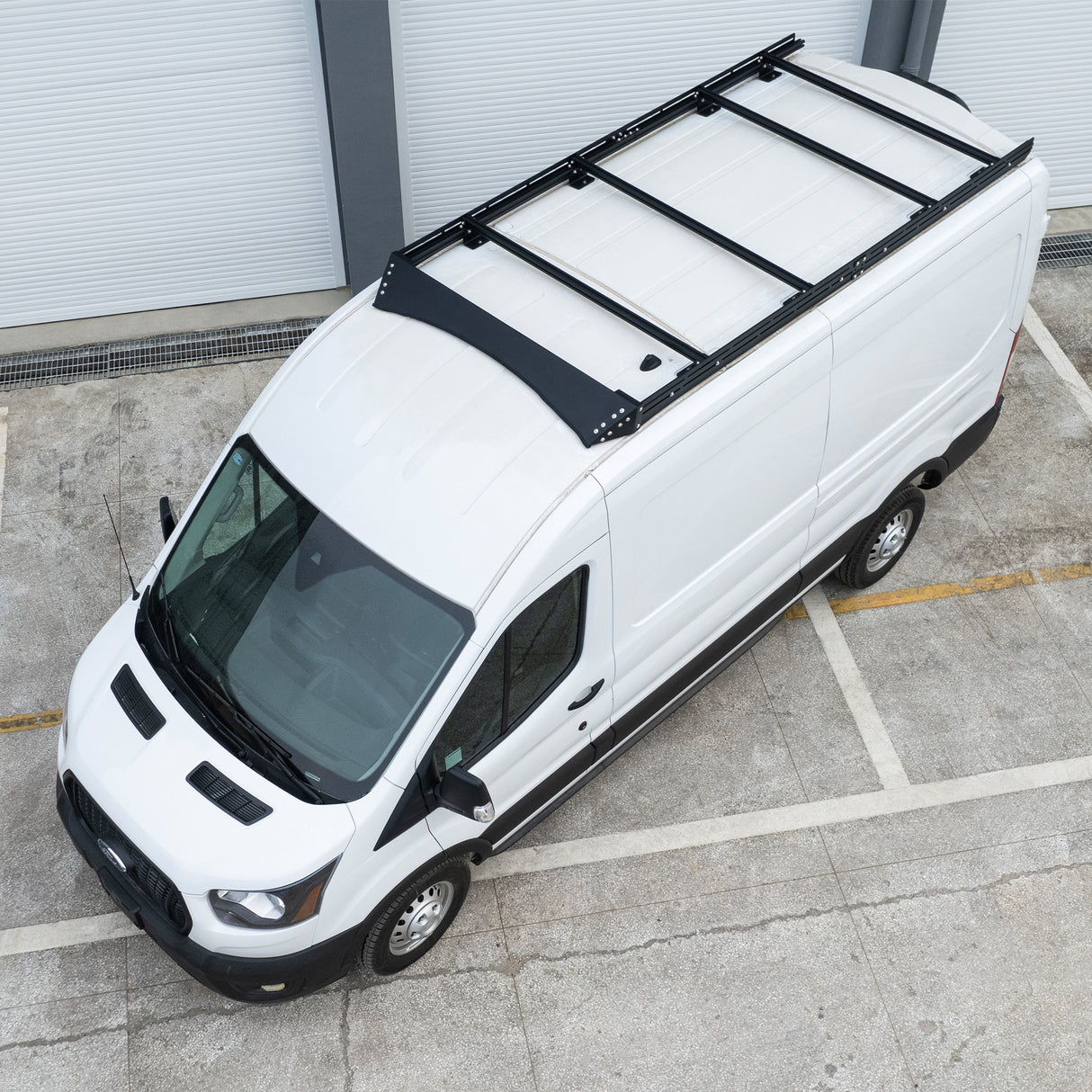 Aluminum Van Roof Rack Pro for Ford Transit 148" with Wind Fairing - MELIPRON-6