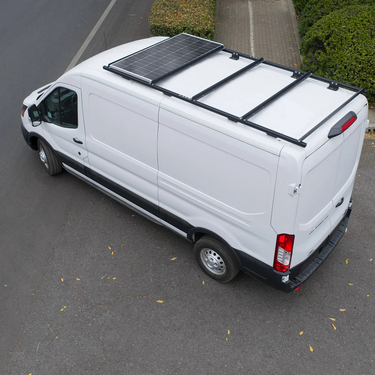 Aluminum Van Roof Rack Pro for Ford Transit 148" for Solar Panels Installation-2