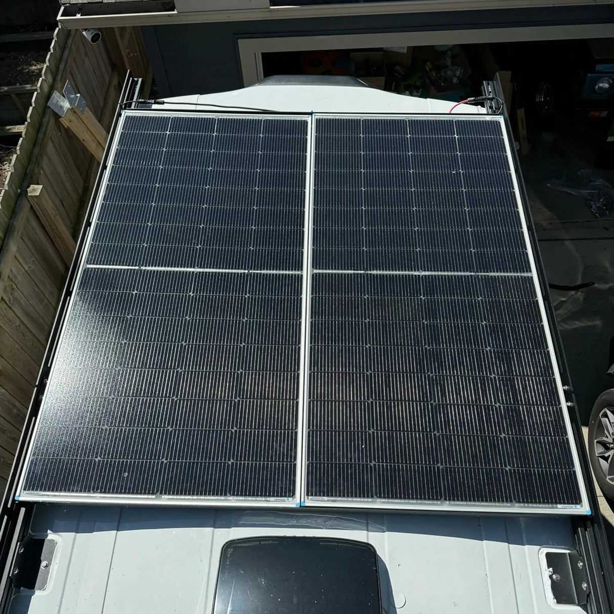 Melipron Aluminum Van Roof Rack Pro for Ford Transit 148" – Solar Panel Brackets & Wind Fairing