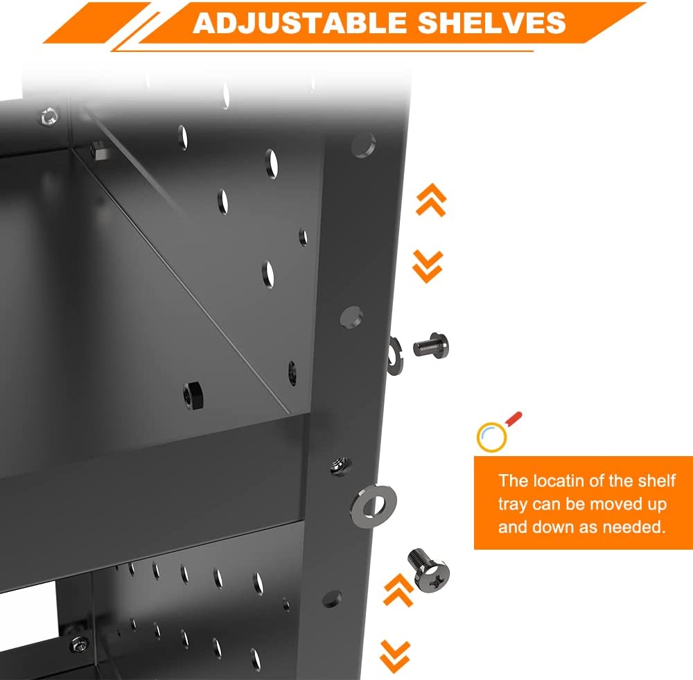 Melipron Steel Cargo Van Shelving Storage System Fit for NV200, Transit Connect 2014+, Chevy-9