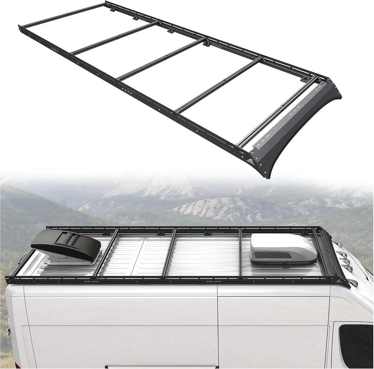 MELIPRON Aluminum Van Roof Rack for RAM ProMaster 159" WB EXT High Roof