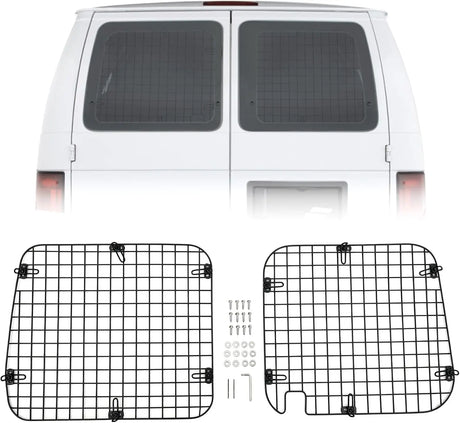 Melipron Rear Window Security Screens for 1992-2014 Ford E-series - Pair -1