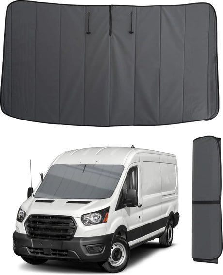 MELIPRON Window Cover Fits for Ford Transit High/Medium Roof Front Windshield Cover for Van