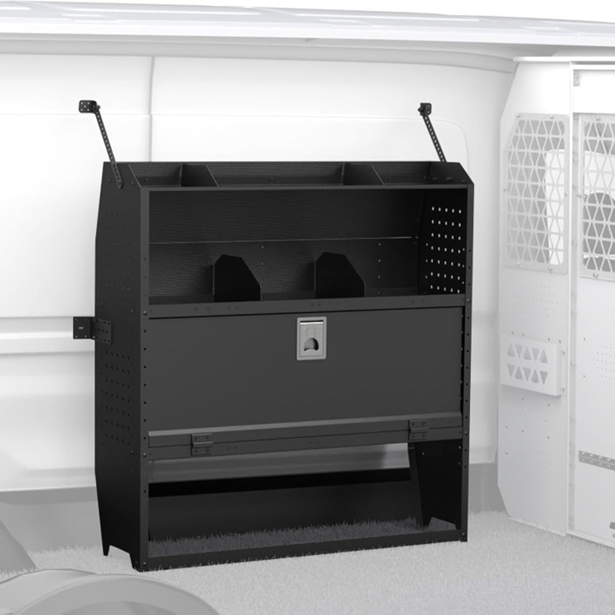 46" H x 13" D Steel Cargo Van Shelving Storage with Door-1