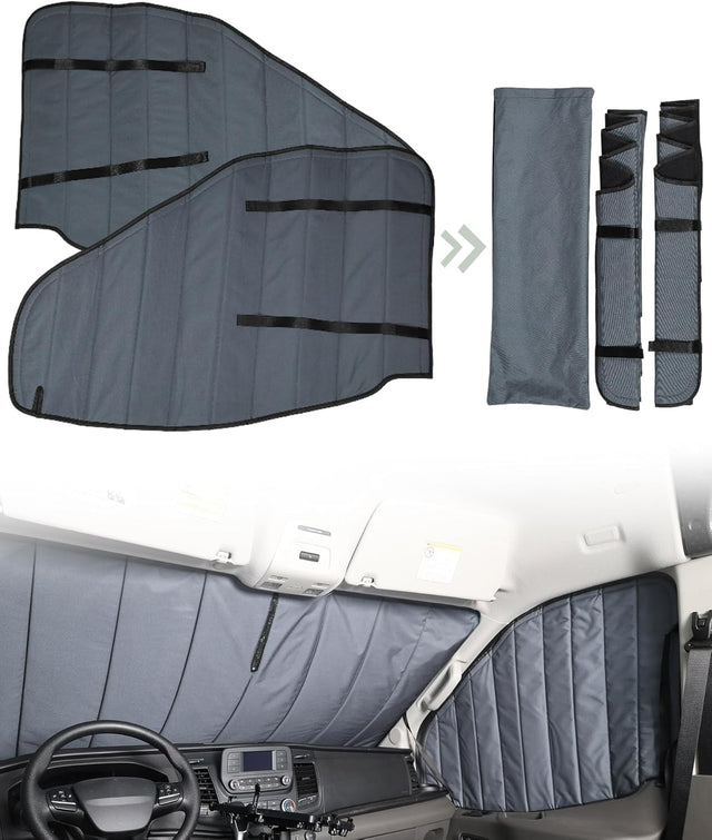 Insulated Blackout Van Window Covers for Ford Transit 150 250 350 - MELIPRON