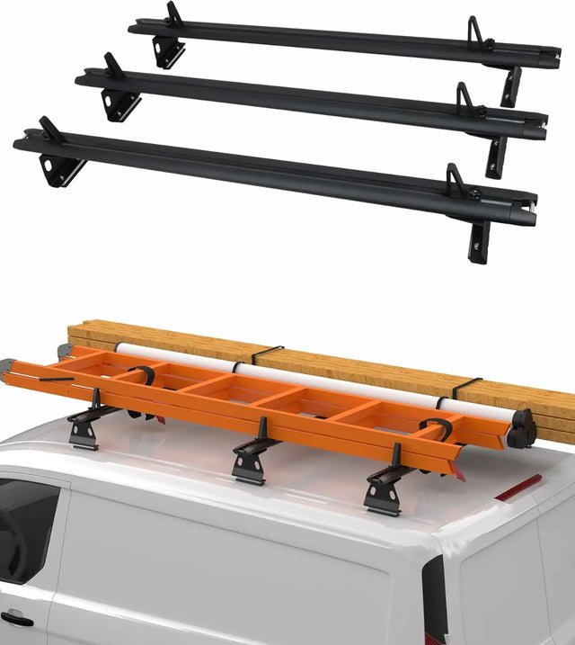 3 Crossbars 63" Aluminum Van Roof Rack for Ford Transit, Ram Promaster, Nissan NV - MELIPRON