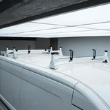 Melipron Van Roof Ladder Racks with Rear Cargo Roller for Ford Transit 150 250 350