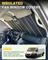 Insulated Blackout Van Windshield Covers for RAM Promaster - MELIPRON