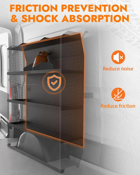 Mid/High Van Roof Steel Cargo Van Shelves Storage - MELIPRON