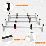 MELIPRON Roof Ladder Rack Fit for 2015-On Ford Transit 150 250 350 4 Crossbars Cargo Van Max Load Capacity 1000lbs-5