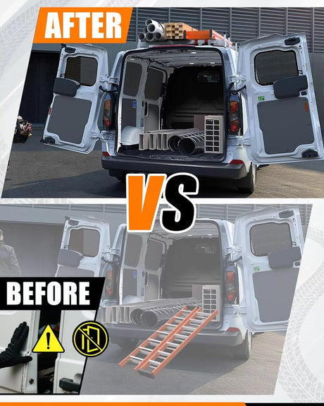 Melipron 2 Crossbars Van Roof Ladder Racks-2