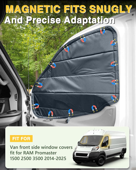 Insulated Blackout Van Window Covers for RAM Promaster - MELIPRON