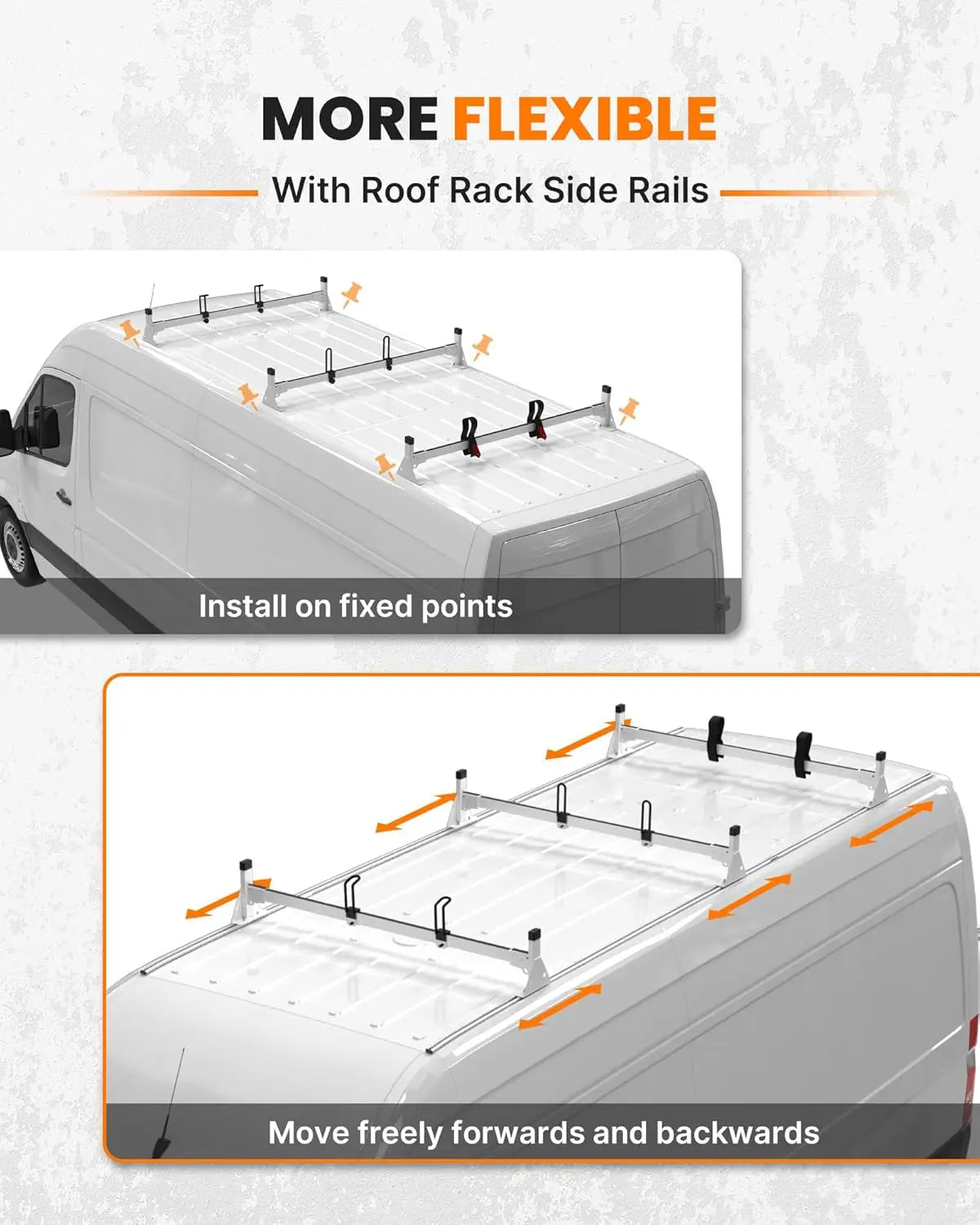 Roof Rack Side Rails Fit for Sprinter Van 170" ext WB-2