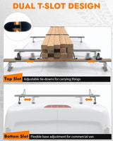 3 Crossbars 63" Aluminum Van Roof Rack for Ford Transit, Ram Promaster, Nissan NV - MELIPRON