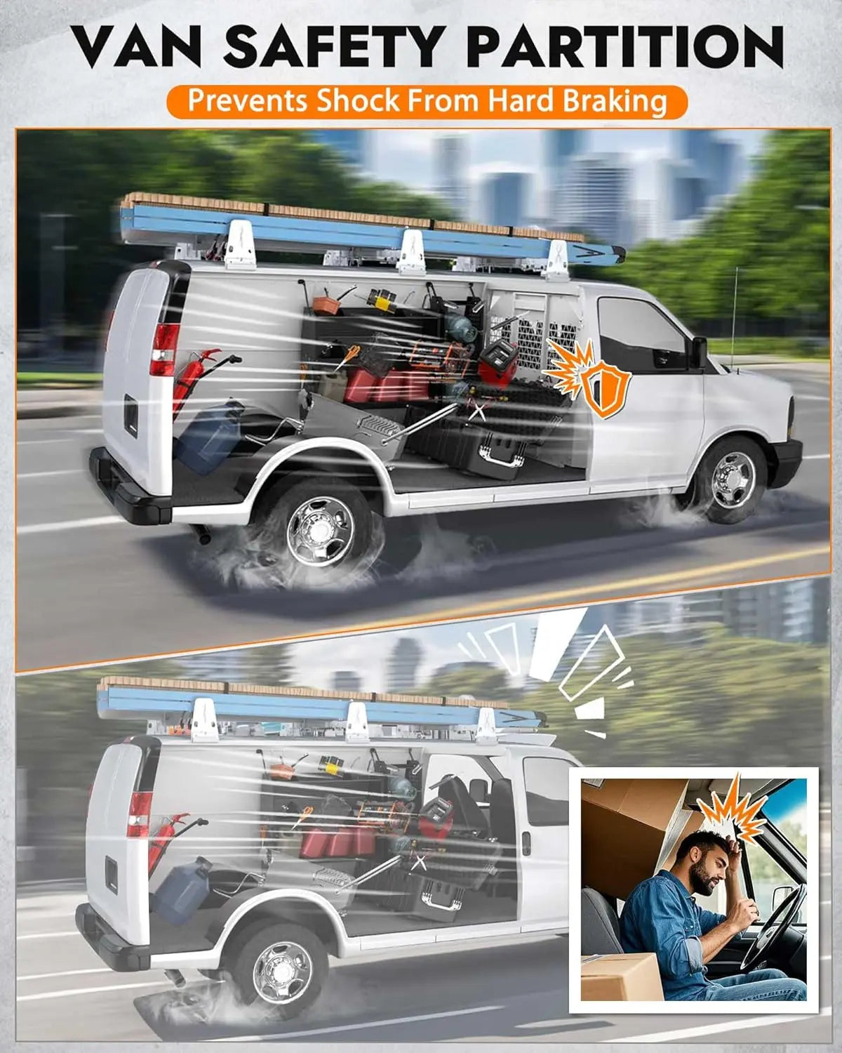 Cargo Van Safety Partition for Chevy Express/GMC Savana - MELIPRON