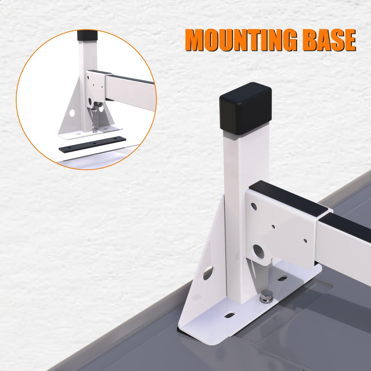 MELIPRON Roof Ladder Rack Fit for 2015-On Ford Transit 150 250 350 4 Crossbars Cargo Van Max Load Capacity 1000lbs-6