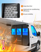 Melipron Van Partition Bulkhead Fit for Ford Transit 150 250 350 Low Roof with Door Handle-3