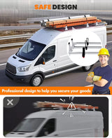 Melipron Van Roof Ladder Racks with Wind Deflector-4