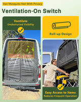 Van Bug Screen Fit For Ford Transit Rear Door Medium Roof Mosquito Net - MELIPRON
