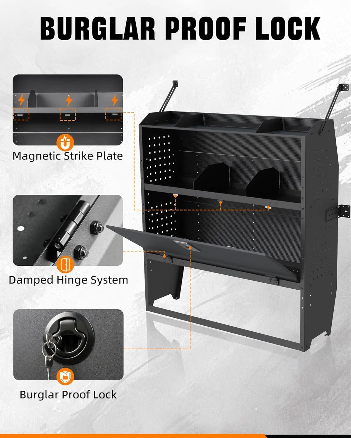 Cargo Van Shelves with Lockable Door Kits-4