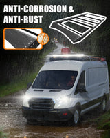 Aluminum Van Roof Rack Pro for Ford Transit 148" – Solar Panel Brackets & Wind Fairing - MELIPRON