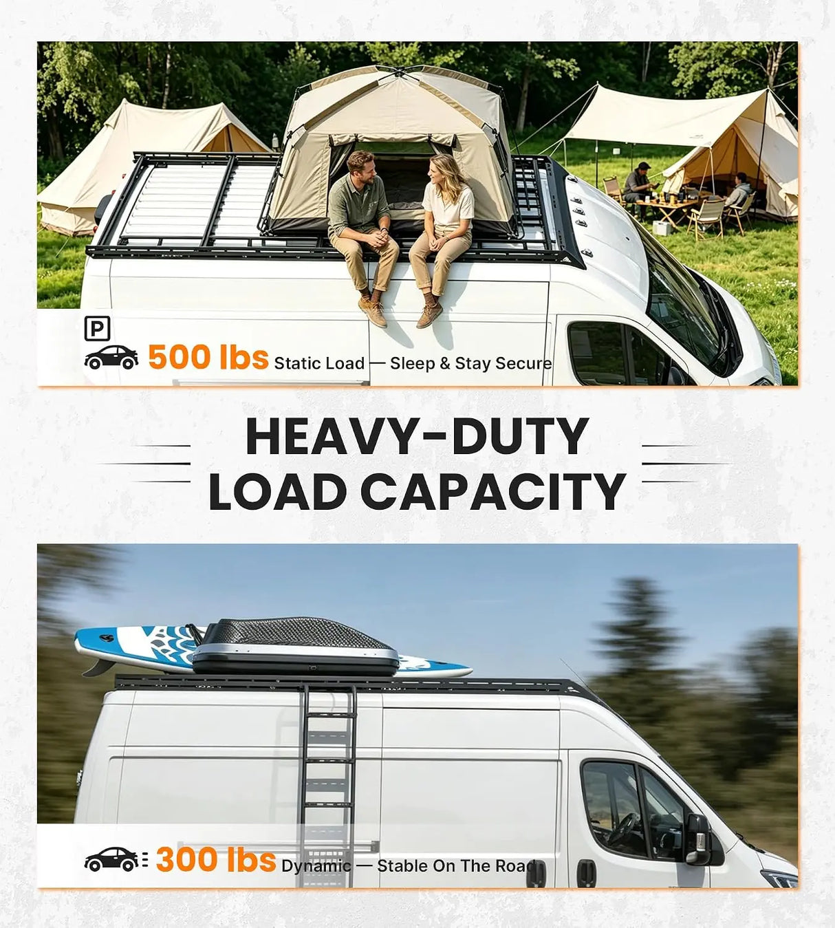 Melipron Aluminum Van Roof Rack for RAM ProMaster 159" High Roof