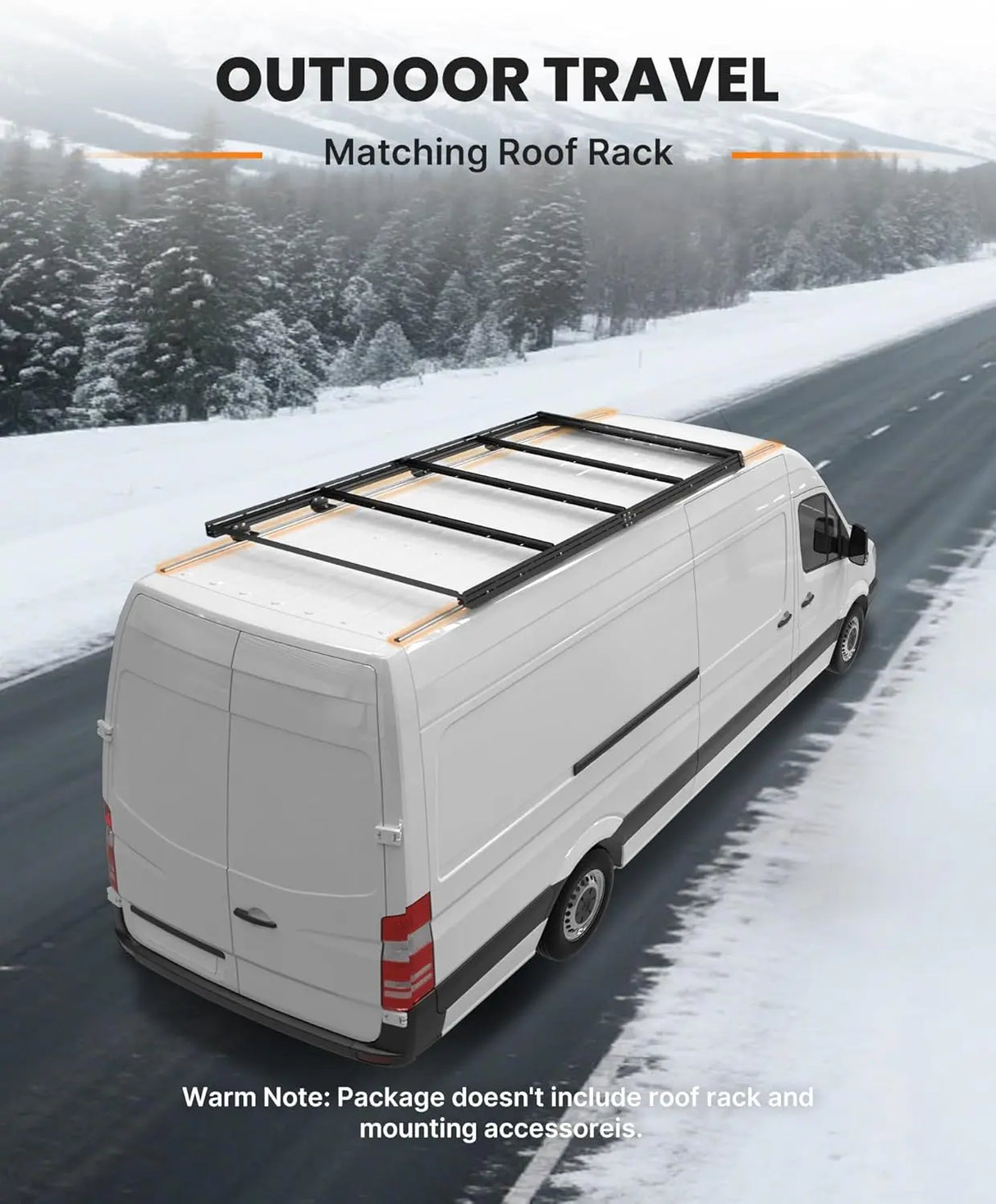 Roof Rack Side Rails Fit for Sprinter Van 170" ext WB-5