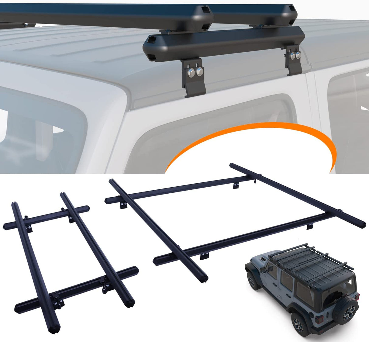 Roof Ladder Rack Fit for Jeep Wrangler JL 4-Door - MELIPRON