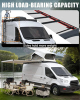Aluminum Van Roof Rack Pro for Ford Transit 148" – Solar Panel Brackets & Wind Fairing - MELIPRON