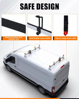 Melipron 2 Crossbars Van Roof Ladder Racks-6