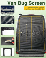 MELIPRON Van Bug Screen Fit for Mercedes-Benz Sprinter Rear Door High Roof 2007- On (VS30 & NCV3)