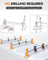 Van Roof Ladder Racks with Rear Roller Bar for 2011-2025 Nissan NV 1500 2500 3500 - MELIPRON