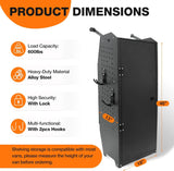 Steel Cargo Van Shelving Storage Lockable Tool Cabinet with 2PCS Hooks Fits for Ford Transit, Promaster, GMC Savana and Full-Size Cargo Vans(16" W x 46" H x 13" D)-6