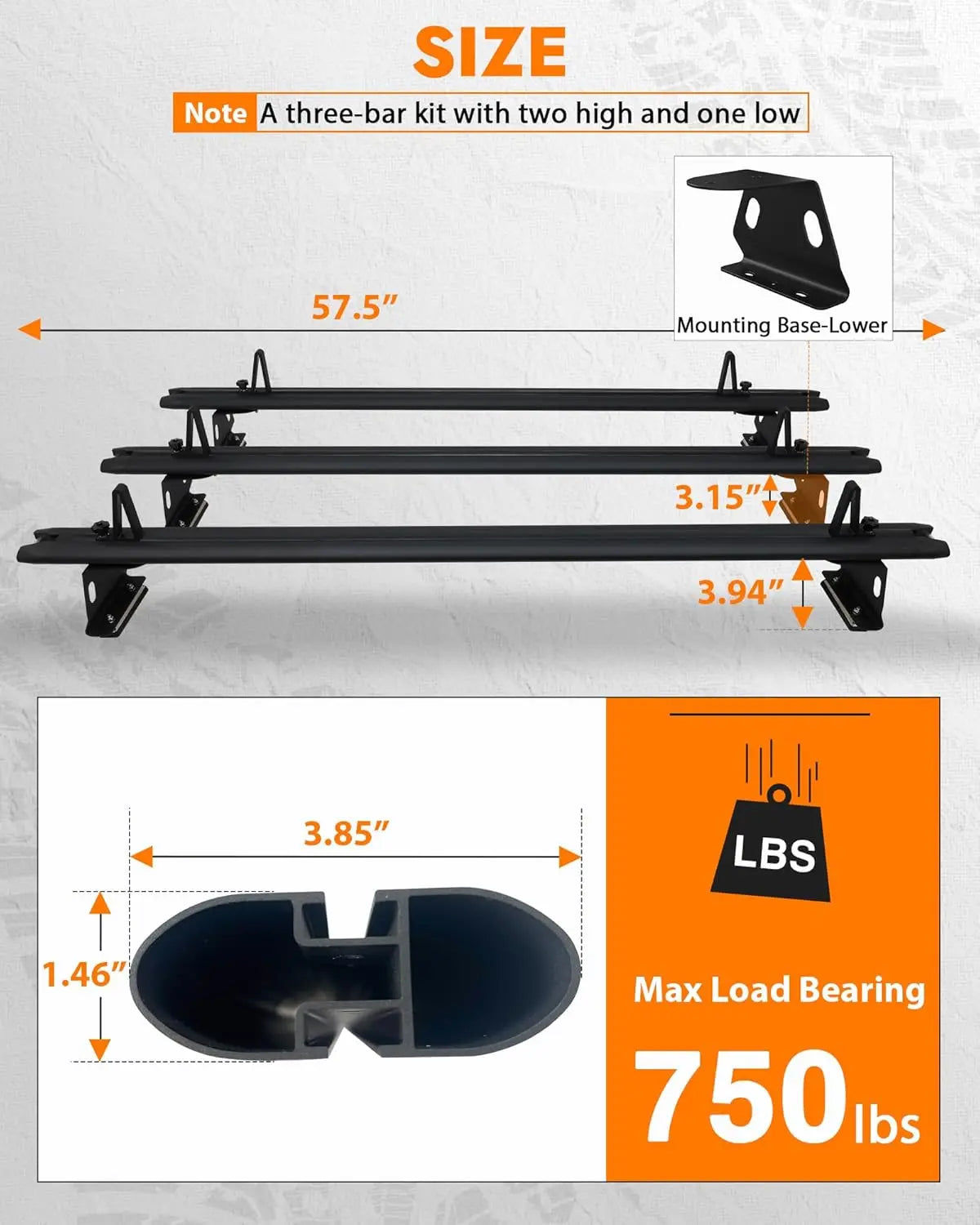 Aluminum Van Roof Rack Fit for Ford Transit Connect, RAM Promaster City, Nissan NV200, Chevy City Express-7