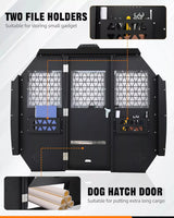 Melipron Van Partition Bulkhead Fit for Ford Transit 150 250 350 Low Roof with Door Handle-7