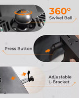 MELIPRON Vehicle Laptop Mount for Truck Car Van Universal Laptop Stand Holder with 3 Types Mounting Brackets for Front Passenger Seat-11