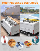 3 Crossbars 63" Aluminum Van Roof Rack for Ford Transit, Ram Promaster, Nissan NV - MELIPRON