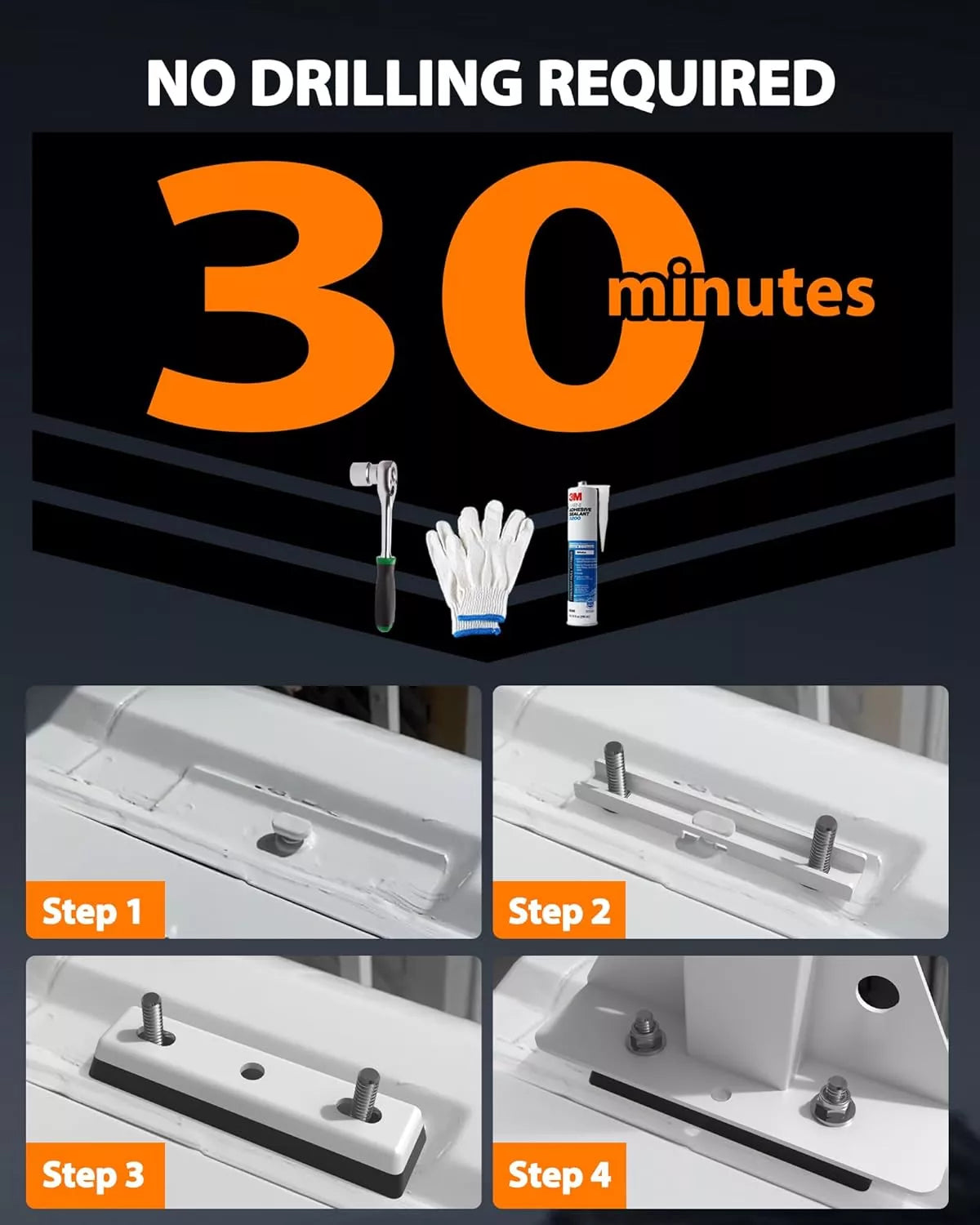 Melipron Van Roof Ladder Racks Fit for RAM ProMaster 2013-On-7