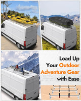 3 Crossbars Van Roof Ladder Racks for Sprinter Low Roof 144"/170"/170" - MELIPRON